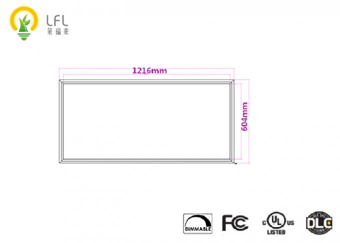 2*4フィート超細いLEDの照明灯、100lm/W 604*1216mm LEDの表面の照明灯